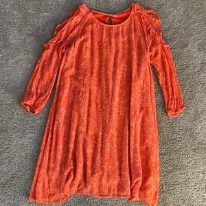 ☀5/20$!!! Frilly Cold Shoulder Paisley Dress